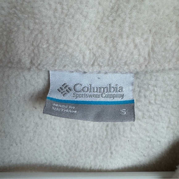 Columbia Benton Springs Woman’s Ivory Fleece Vest Size Small - Picture 2 of 12